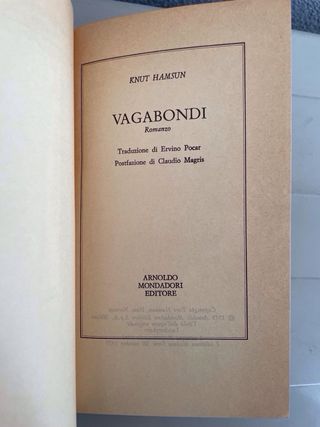 Libri. Knut Hamsun, Vagabondi