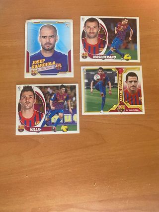 Cromos FC Barcelona: Guardiola, Mascherano, Villa,