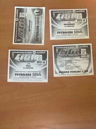 Cromos FC Barcelona: Guardiola, Mascherano, Villa,