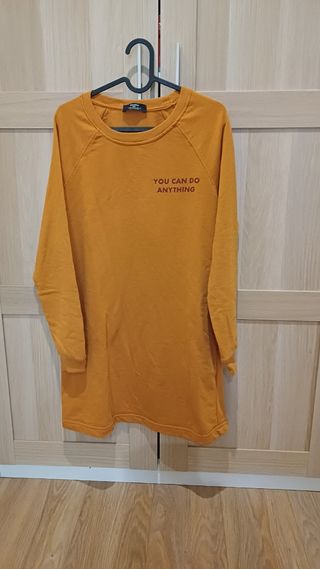 Vestido sudadera naranja
