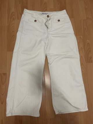 Pantalón Culotte Zara blanco