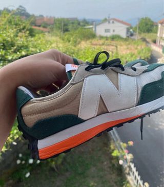 Zapatillas New Balance 327 - Beige/Verde