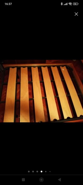 Bastidor y Somier cama 150x190 marrón