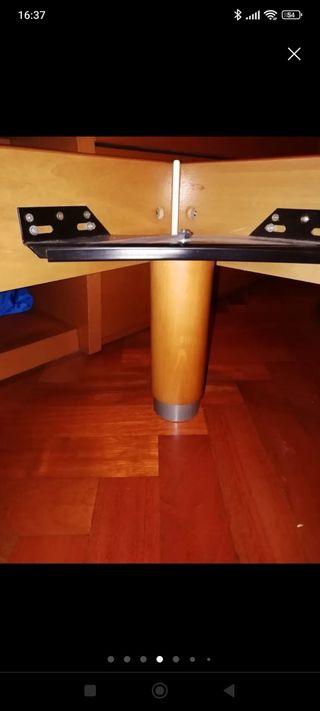 Bastidor y Somier cama 150x190 marrón