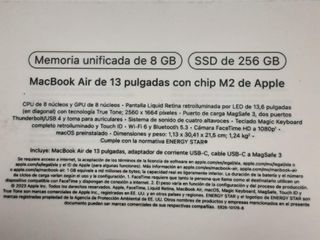 portatil apple apple macbook air m2 8-core 3.4 13 (8gpu) (2022) (a2681)