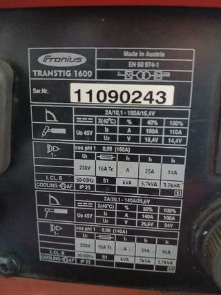 Fronius transtig 1600 tig inverter 