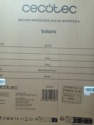 Lavadora Encastrable 8 kg Nueva