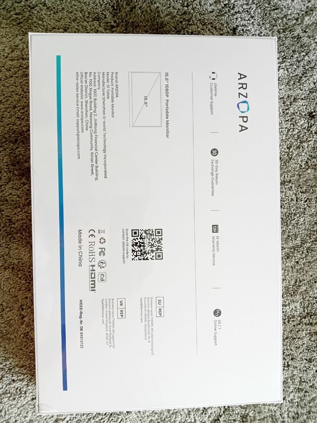 Monitor Arzopa 15.6" - nuevo y precintado