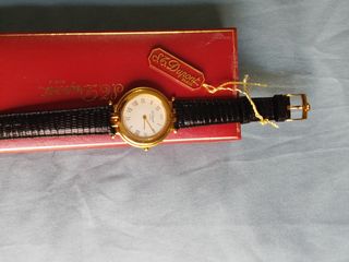 Reloj S.T. Dupont - Dorado, Piel Negra