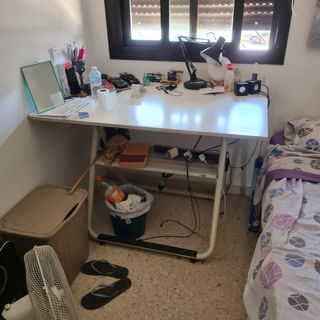 Mesa escritorio blanca plegable