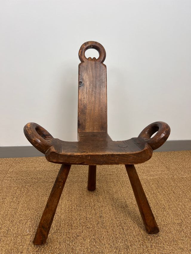 SILLA PARIDERA ANTIGUA DE MADERA