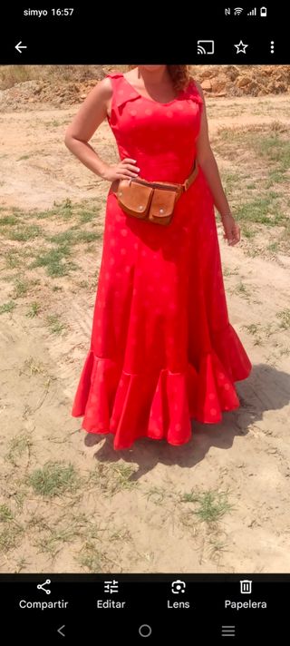 Vestido rojo lunares - Flamenca