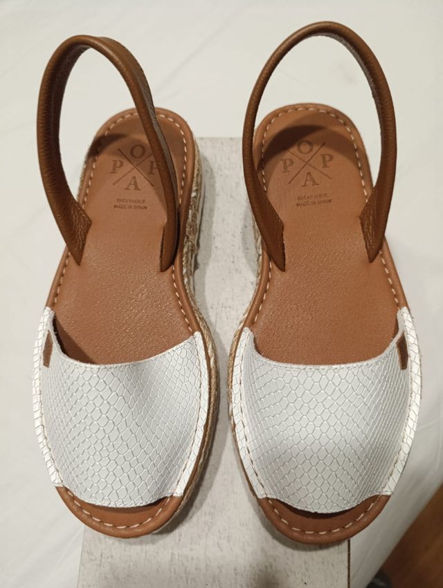 Sandalias POPA blancas - Piel - N°38