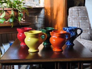 5 Brocche Ceramiche Vintage Colorate