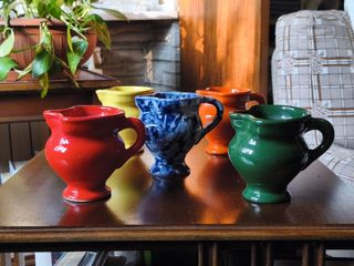 5 Brocche Ceramiche Vintage Colorate