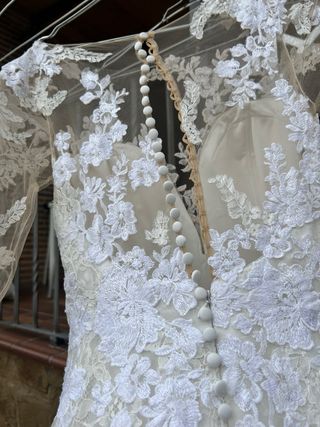 Vestido novia encaje blanco