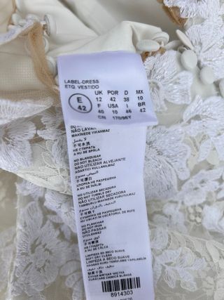 Vestido novia encaje blanco