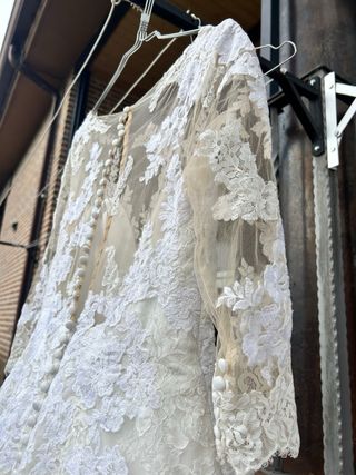 Vestido novia encaje blanco