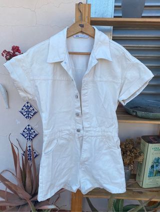 Mono corto Zara blanco 