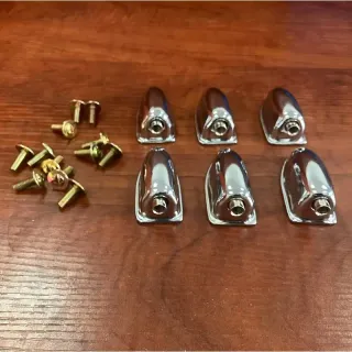 6 Blocchetti per Tom Batteria Cromati