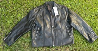 Cazadora cuero Zara XL negra