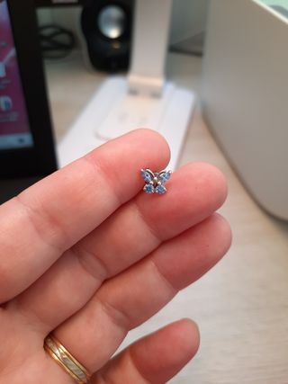 Pendientes plata circonita azul