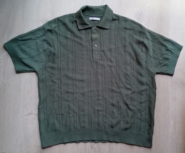 Polo Zara verde hombre - Talla L
