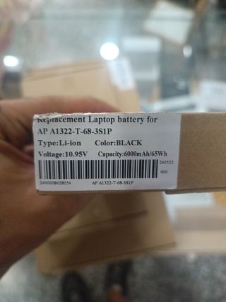Batería portátil para Laptop AP A1322-T-68-3SIP
