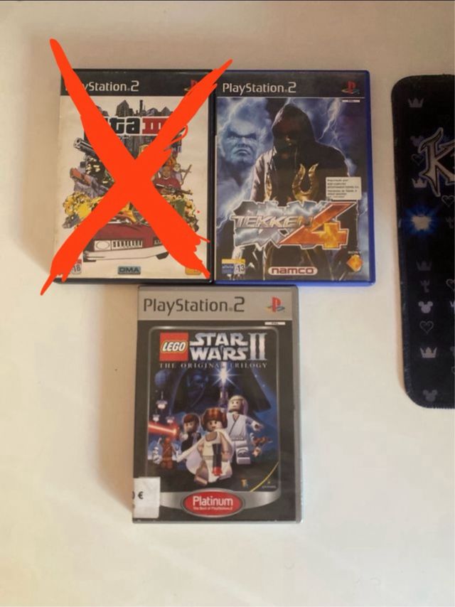 PS2: GTA III, Tekken 4, Lego Star Wars II