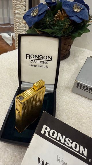 Ronson VaraTronics piezoeléctrico dorado