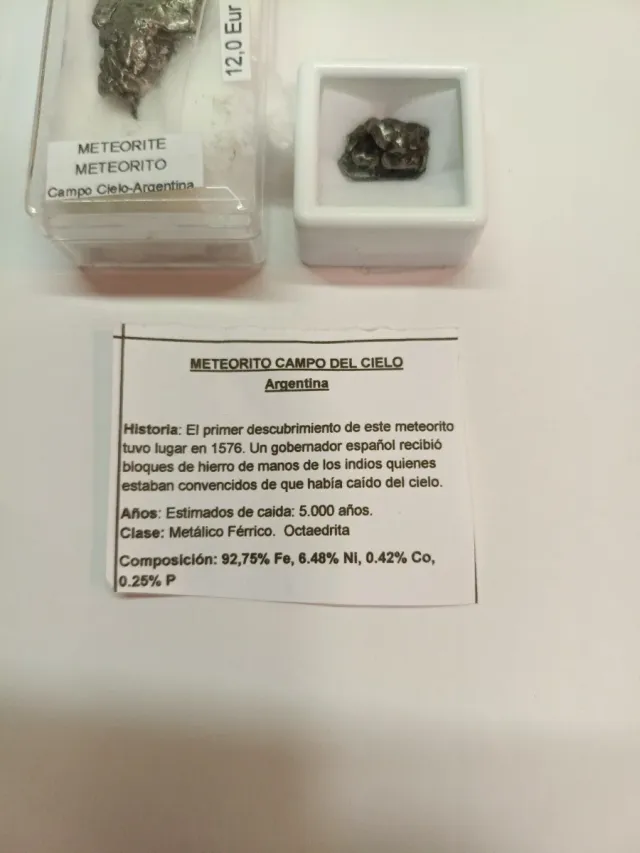 2 Meteoritos Campo del Cielo Argentina 
Minerales