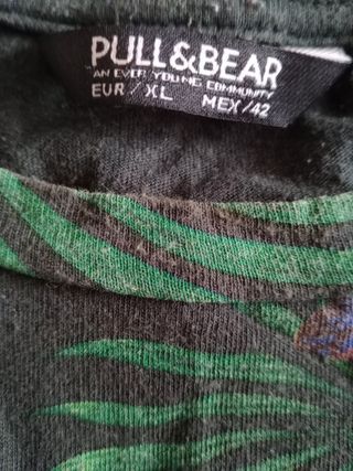 Camiseta de hombre Pull Bear XL - Flores Tropicale