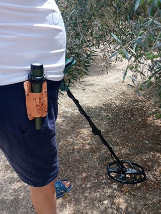 Funda cuero detector pinpointer con clip