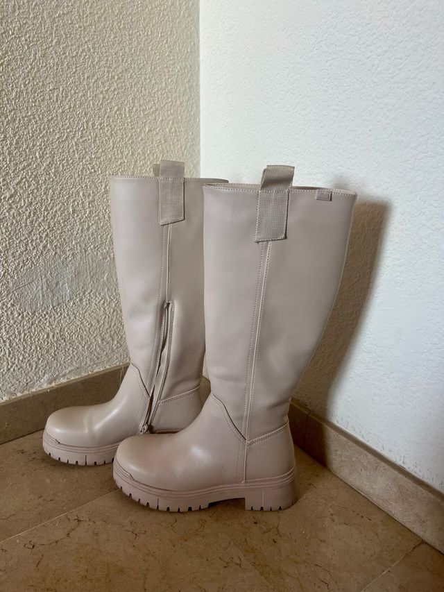 Botas altas beige emmshu