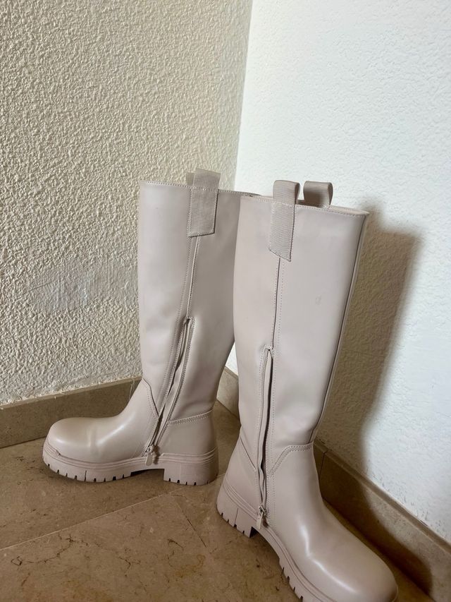 Botas altas beige emmshu