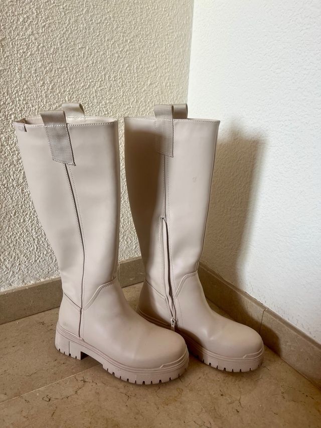 Botas altas beige emmshu