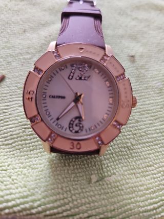 Reloj Calypso marrón dorado