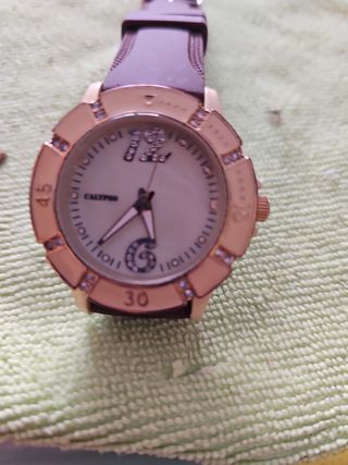 Reloj Calypso marrón dorado