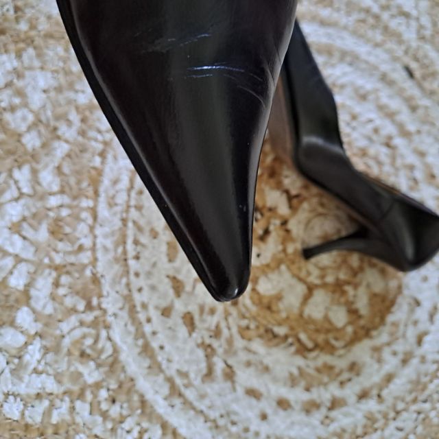 Zapatos de salon negros piel -talla 37