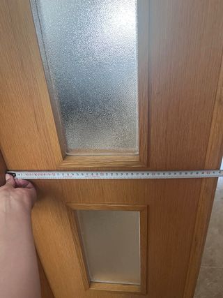 Puerta doble cristalera madera
