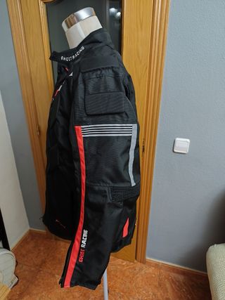 Chaqueta moto deportiva negra/roja