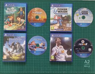 Lote 4 Juegos PS4: Horizon Zero Dawn, FIFA 18, etc