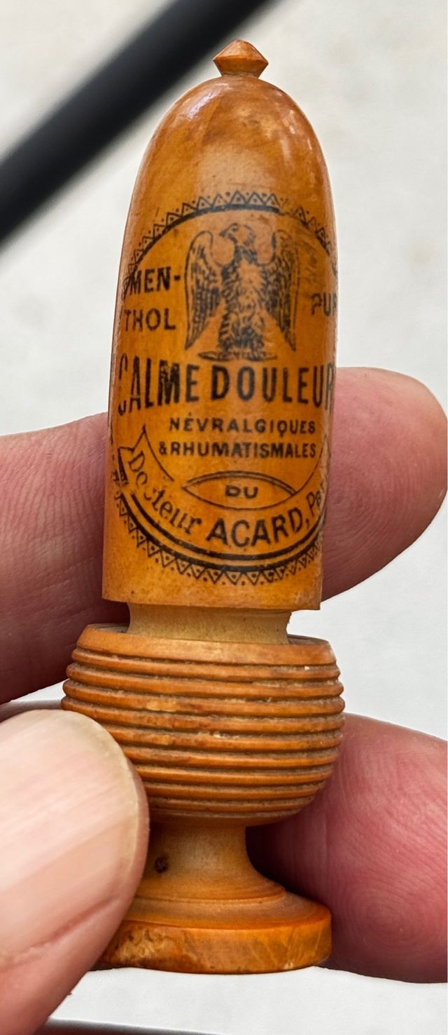 Antiguo Calme Douleur - Recipiente madera