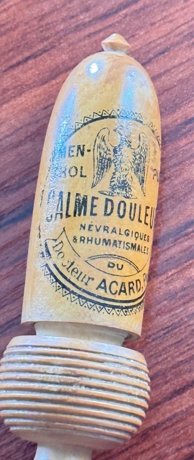 Antiguo Calme Douleur - Recipiente madera