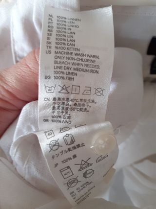 Camisa Lino HM perfecta, solo necesita planchado 