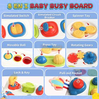 ✓ Juguetes Niños 1 Año - Tablero sensorial
