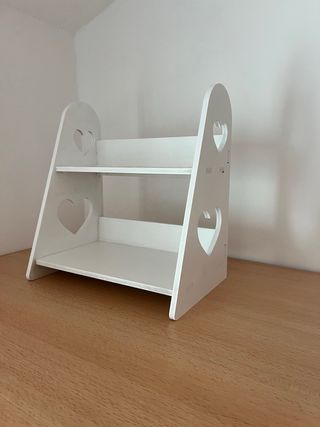 Estantería blanca mini 2 niveles