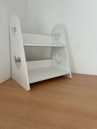 Estantería blanca mini 2 niveles