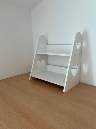 Estantería blanca mini 2 niveles