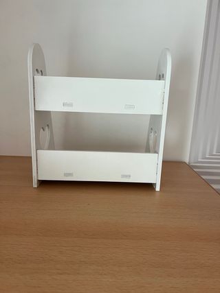Estantería blanca mini 2 niveles